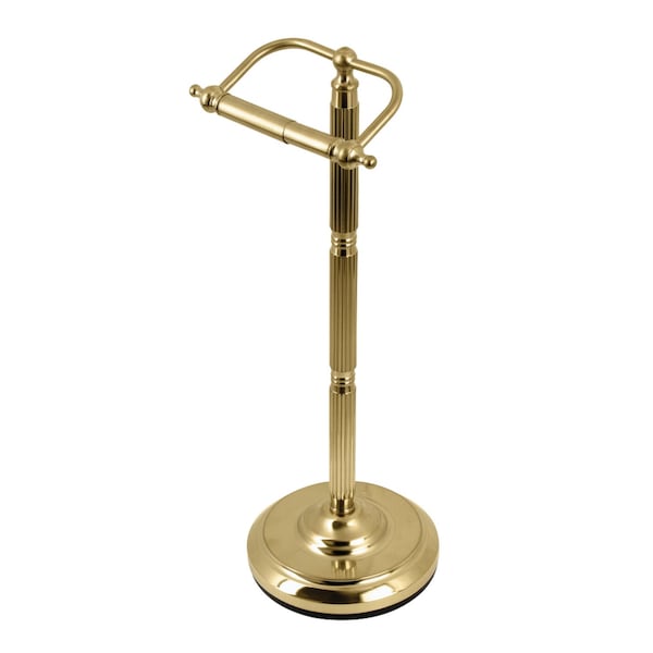 Freestanding Toilet Paper Holder, Brushed Brass